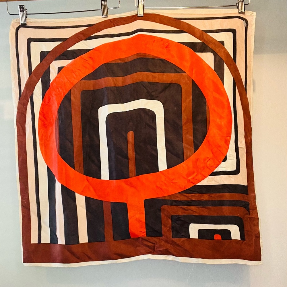 Vintage MCM silk print scarf